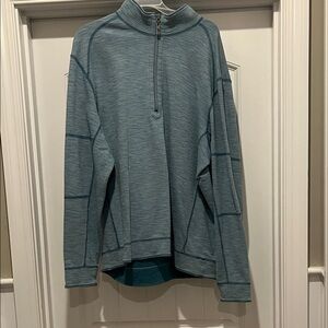 Tommy Bahama Men's Teal Zip-Up Sweater